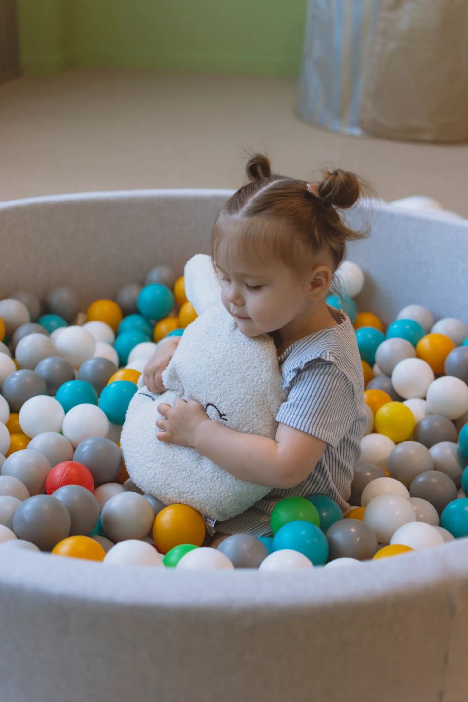 child playing in the playroom