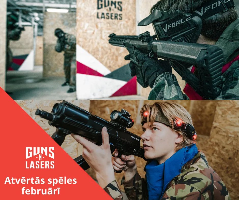 Atvērtās lāzertag un airsoft spēles februārī
