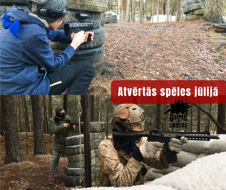 Atvērtās lāzertag un airsoft spēles jūlijā