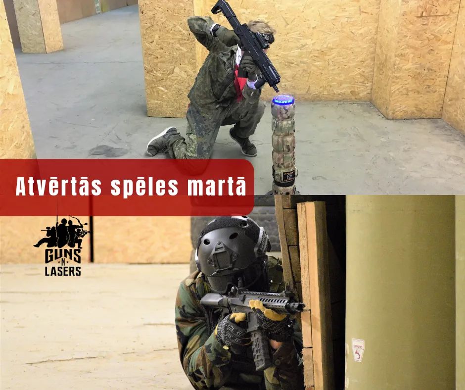 Atvērtās lāzertag un airsoft spēles martā