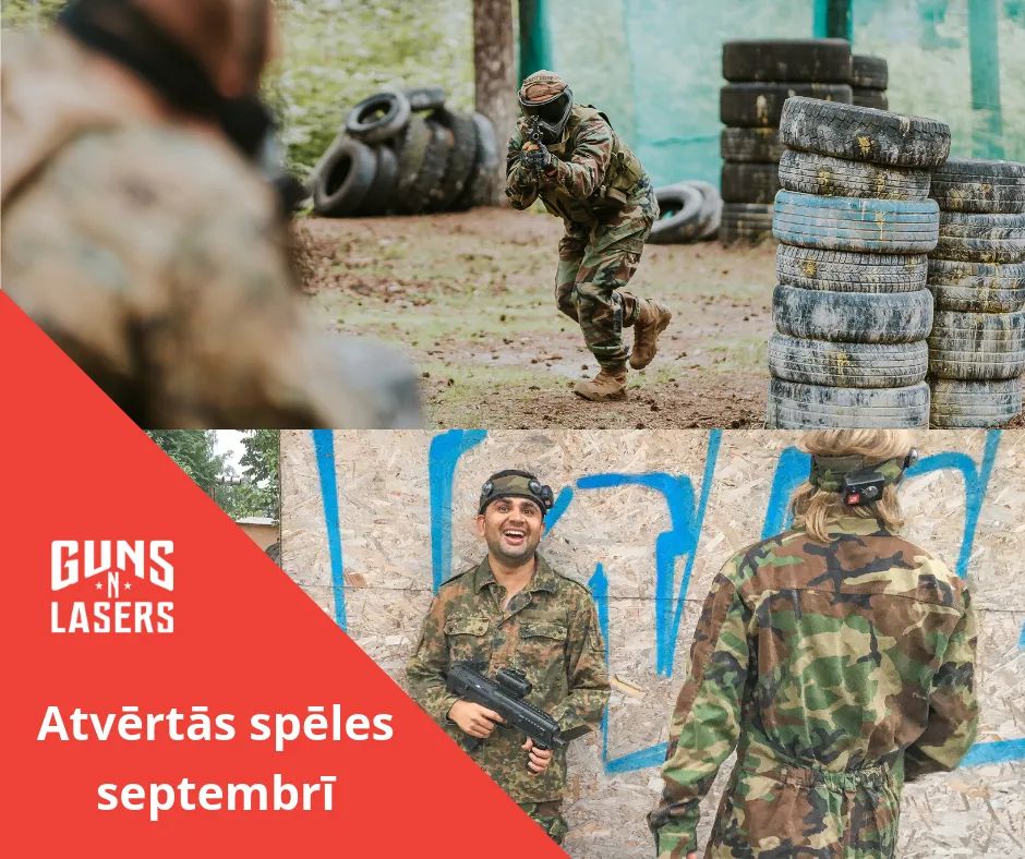 Atvērtās lāzertag un airsoft spēles septembrī