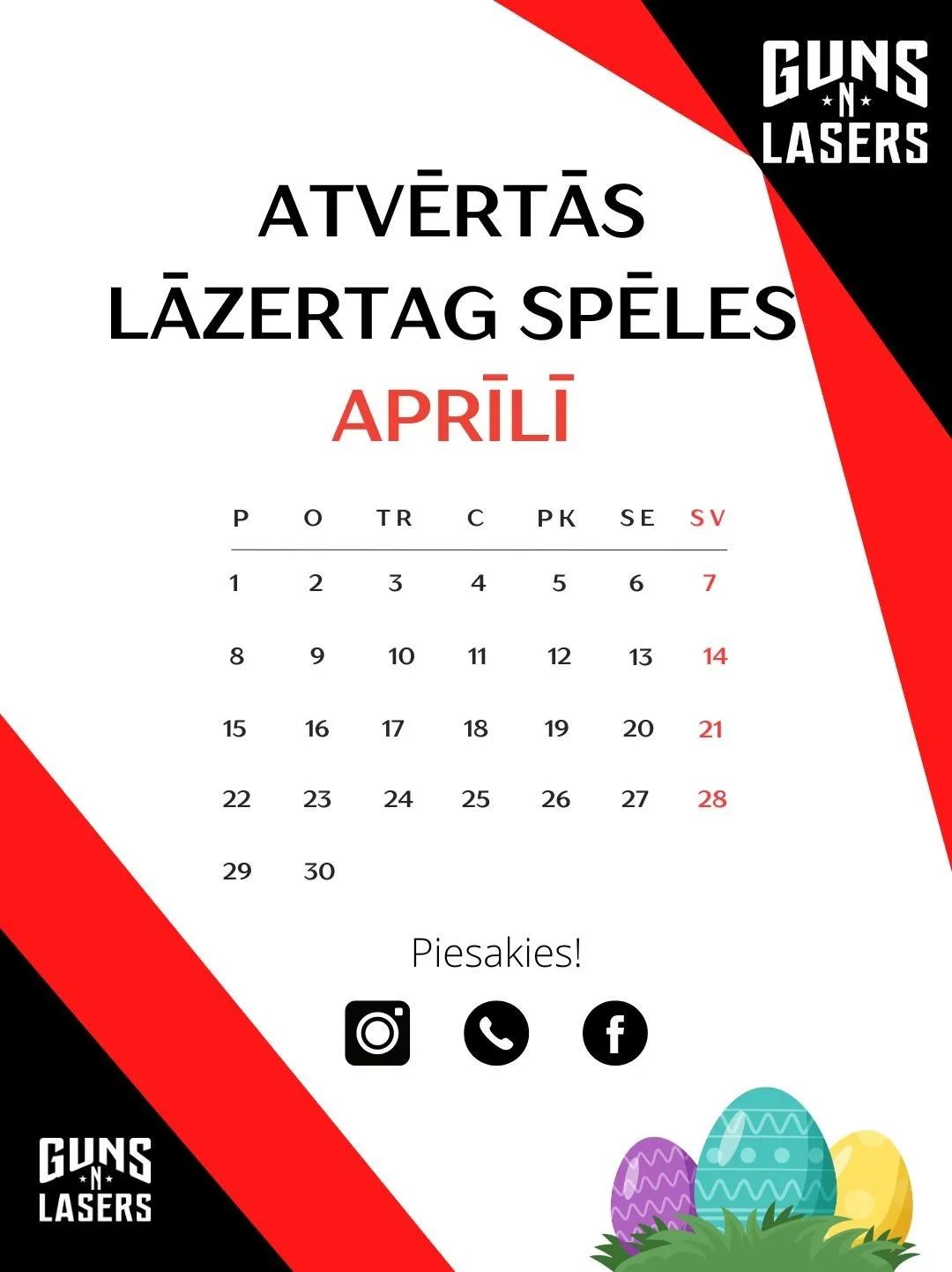 ATVĒRTĀS SPĒLES LĀZERTAGĀ APRĪLĪ 2024.G.