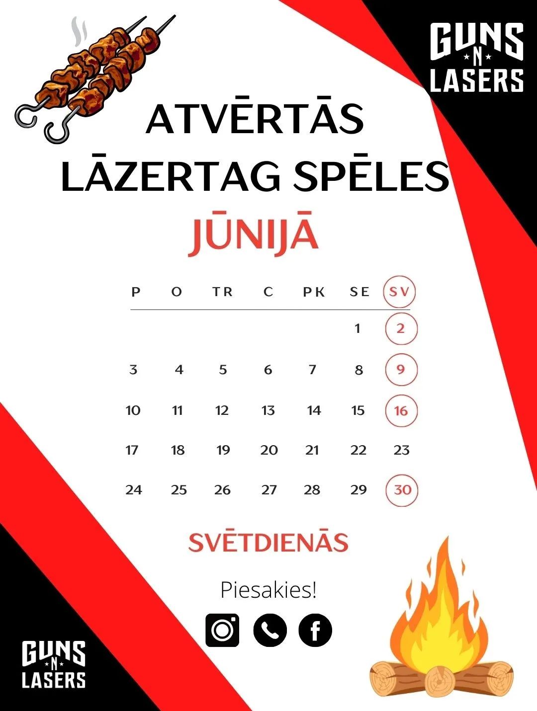 PUBLISKAS SPĒLES JŪNIJĀ 2024