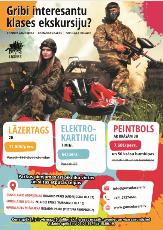 Atlaides skolēnu ekskursijām pavasarī 2019