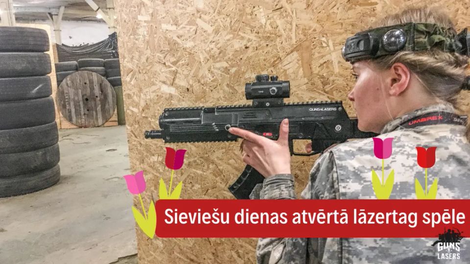 Atvērtā lāzertag spēle par godu Sieviešu dienai