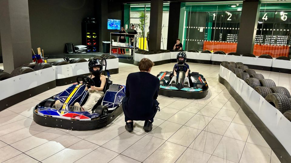 go-karting during a school trip