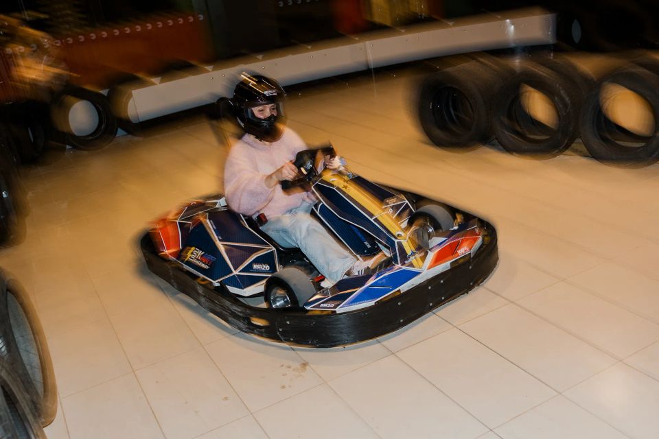 birthday celebration at the indoor go-kart track