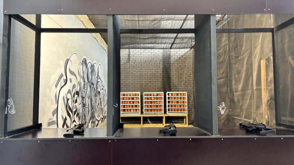 airsoft shooting range at the Šampēteris entertainment park