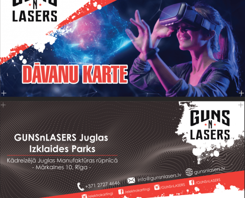 Virtuālās realitātes dāvanu karte GUNSnLASERS