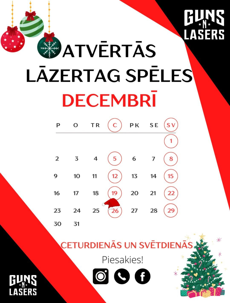 ATVĒRTĀS SPĒLES DECEMBRĪ 2024.GADS GUNSNLASERS